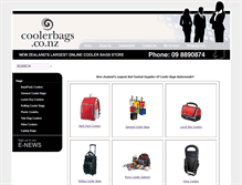 Tablet Screenshot of coolerbags.co.nz